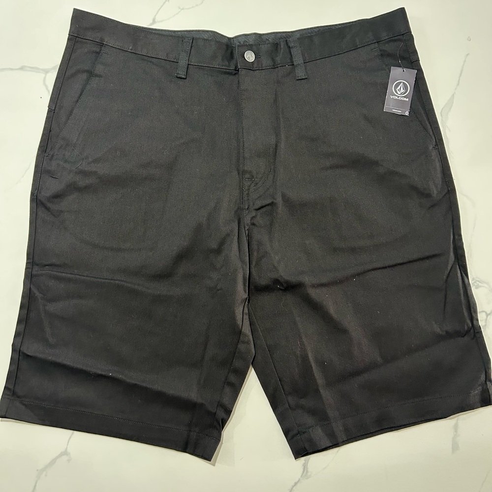 Volcom Men's Charcoal Flat Front Shorts